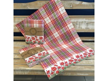 Bavlněná utěrka Máky 3ks