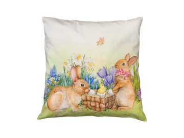 povlak 40x40cm zajíčci na louce