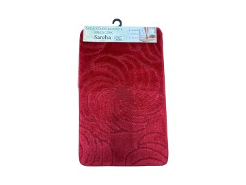 Koupelnová předložka dvoudílná - červená