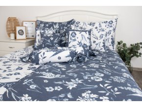 povlečení flanel indigo flora