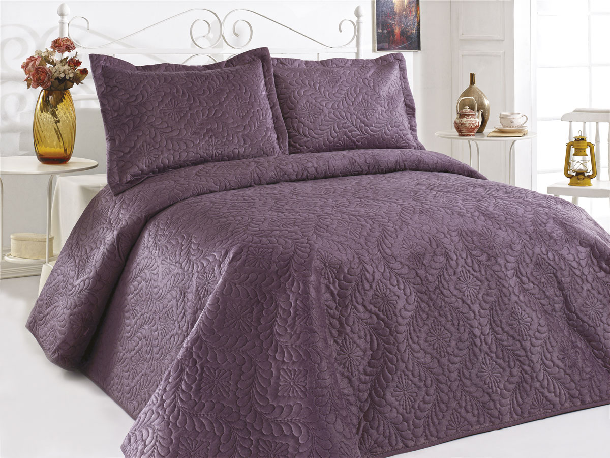 Ervi-plas s.r.o. Přehoz na postel ILK - fialový barva: fialová