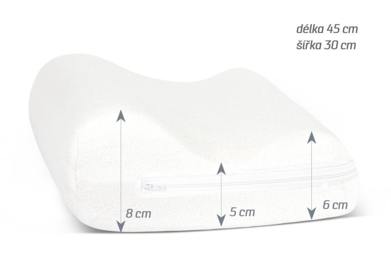 Bellatex Povlak na anatomický polštář velikost: 45x30 cm - bílý