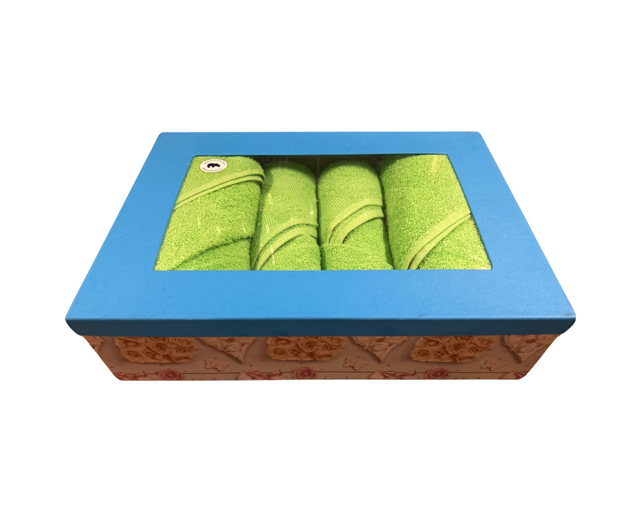 SKANTEX Dárkové balení ručníků 4 ks - zelený varianta: 2x50/100cm+2x70/140cm