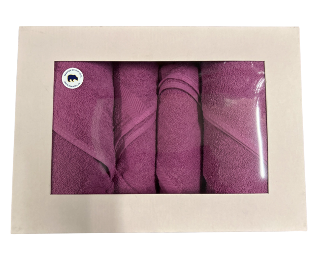 SKANTEX Dárkové balení ručníků 4 ks - vínový varianta: 2x50/100cm+2x70/140cm