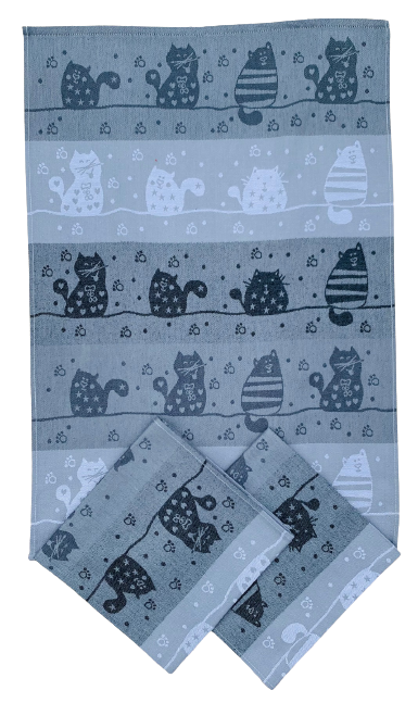 Svitap Kuchyňské utěrky - Kočky na střeše velikost: egyptská bavlna - 3 ks