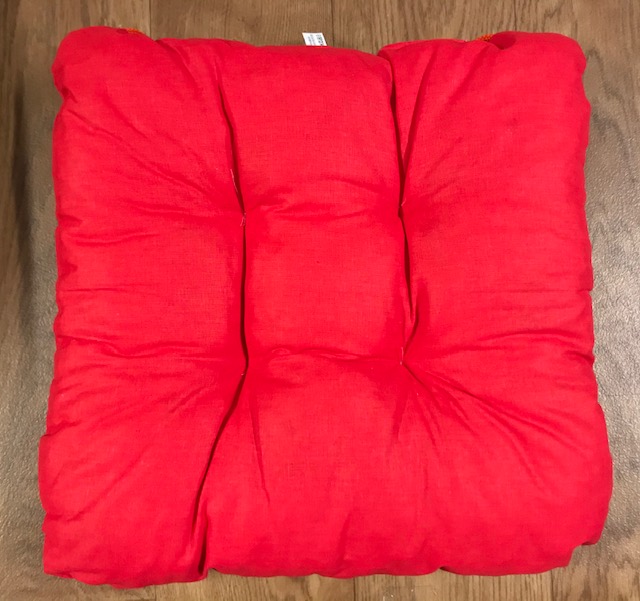 SKANTEX Sedák na židli - jednobarevný barva: červený poslední 2 ks
