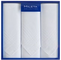 Mileta a.s. Pánský kapesník GERE 3 ks barva: bílý - 3ks