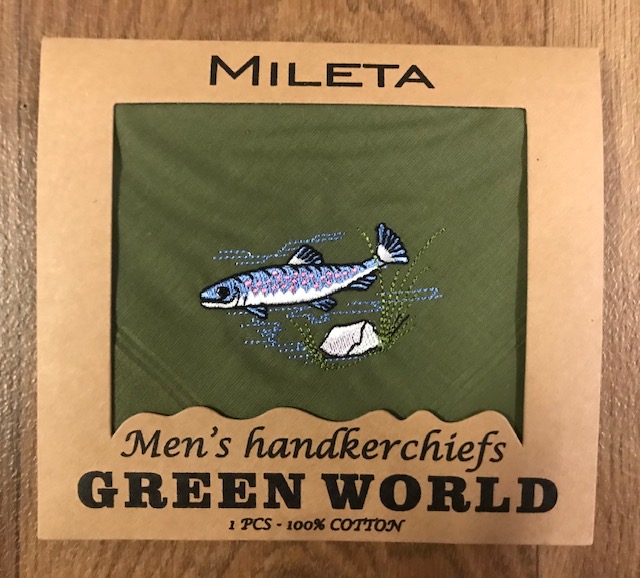Mileta a.s. Pánský kapesník GERE - ryby zelené - 1 ks vzor: losos - 1 ks