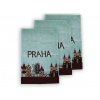 Utěrka - PRAHA - městečko 3ks