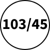 103mm před smrštěním / 45mm po úplném smrštění