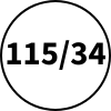 115mm před smrštěním / 34mm po úplném smrštění