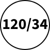 120mm před smrštěním / 34mm po úplném smrštění