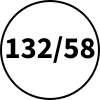 132mm před smrštěním / 58mm po úplném smrštění