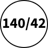 140mm před smrštěním / 42mm po úplném smrštění