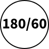 180mm před smrštěním / 60mm po úplném smrštění