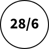 28mm před smrštěním / 6mm po úplném smrštění