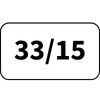 33mm před smrštěním / 15mm po úplném smrštění