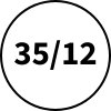 35mm před smrštěním / 12mm po úplném smrštění