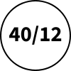 40mm před smrštěním / 12mm po úplném smrštění