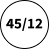 45mm před smrštěním / 12mm po úplném smrštění