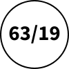 63mm před smrštěním / 19mm po úplném smrštění