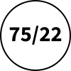 75mm před smrštěním / 22mm po úplném smrštění