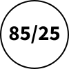 85mm před smrštěním / 25mm po úplném smrštění
