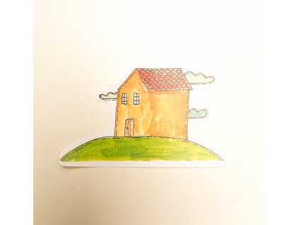 Samolepka Domek s mraky
