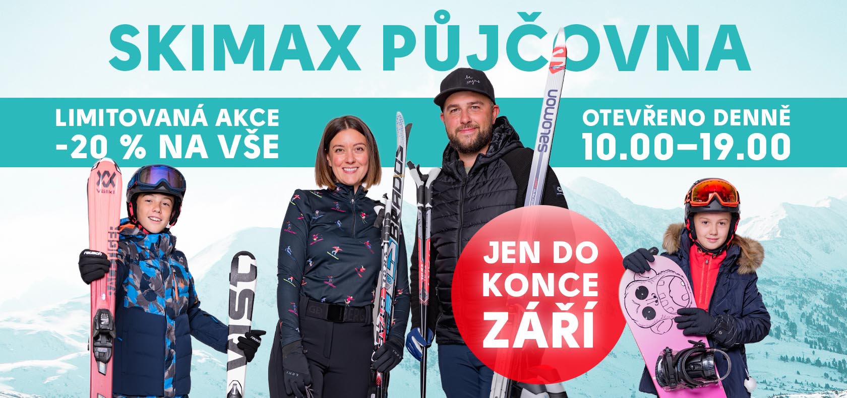Půjčovna lyží, snowboardů a běžek – SKIMAX Olomouc