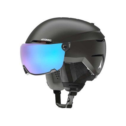 Lyžařská helma se štítem Atomic Savor Visor Stereo – černá