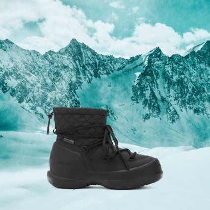 Dámské sněhule Moon Boot Mezzaluna Quilted Mid WP – černé