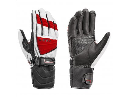 Lyžařské rukavice Leki Griffin S white-red-black (Velikost 11)