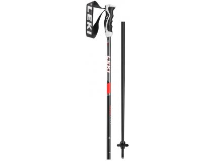 LEKI Poles Neolite - black-white-fluorescent red (Velikost 135)