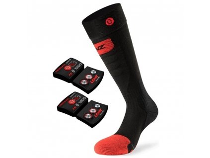 Lenz Heat Sock 5.0 Toe Cap + Lithium Pack RCB 1200 - black/red/grey (Velikost 42-44)