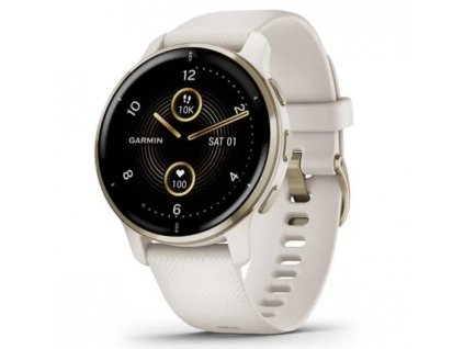 371480 2 garmin venu 2 plus cream gold white silicone band