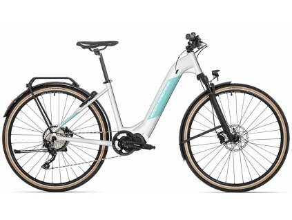 Rock Machine CrossRide INT e400 lady touring 2022 - bílá/mentolová (Velikost L)