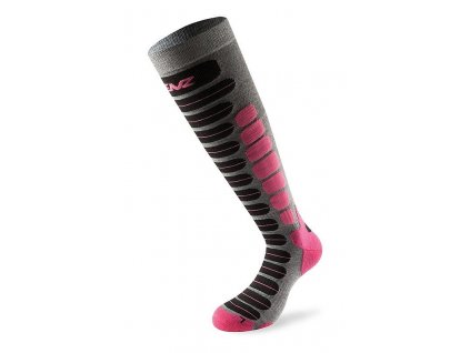 Ponožky Lenz Skiing 2.0  grey/pink (Velikost 39-41)