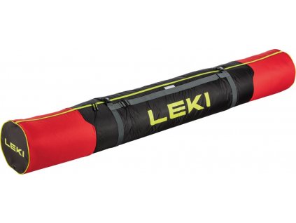 381125 leki cross country ski bag bright red black neonyellow 210 cm