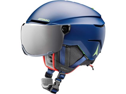 atomic savor visor jr helmet blue