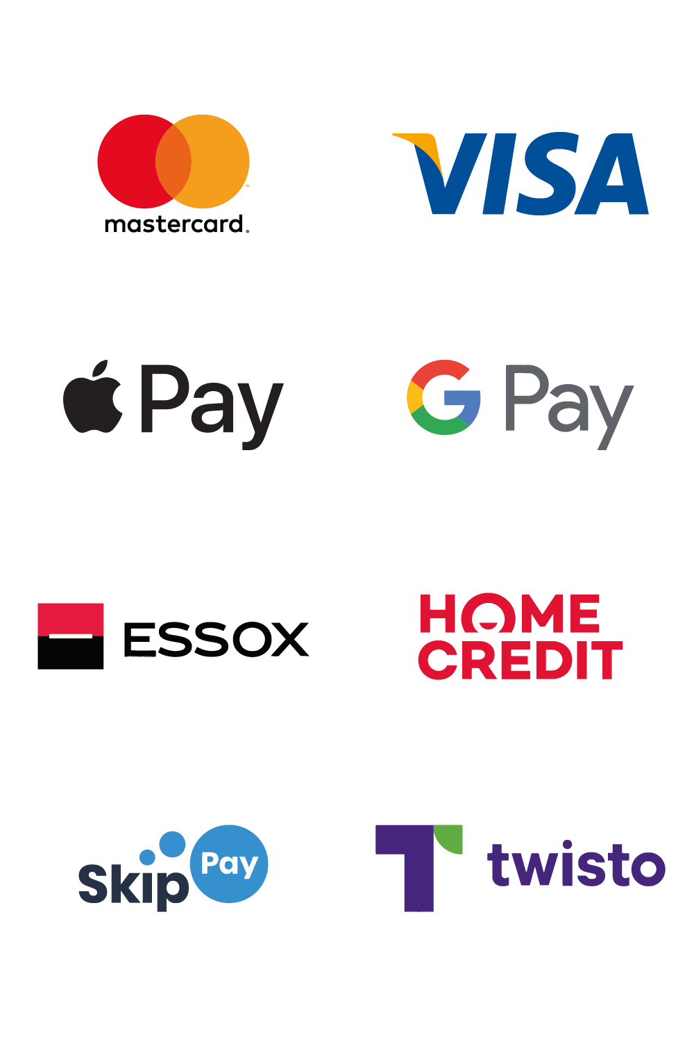 Accepted payment methods