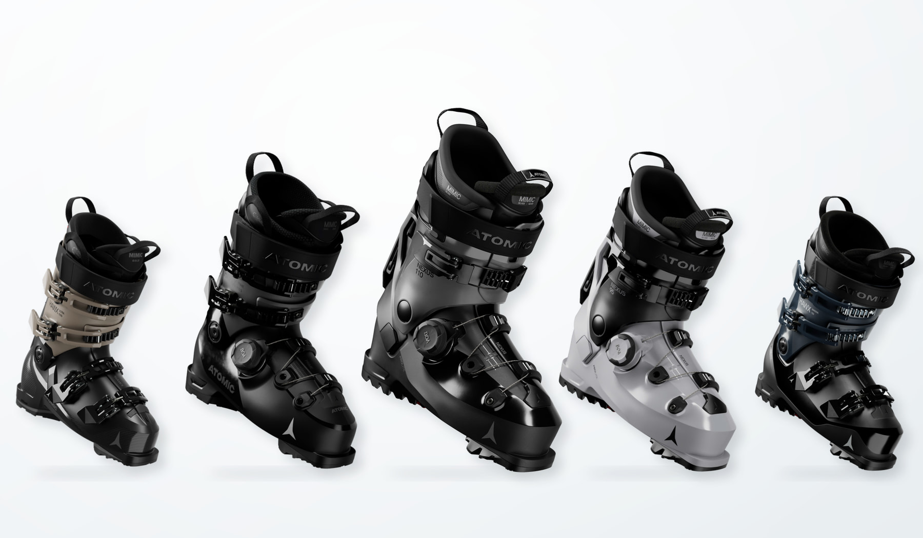 Atomic Hawx and Nexus ski boot range