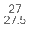 27 – 27.5 | 42 – 43 EU