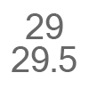 29 – 29.5 | 45 – 46 EU