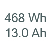 468 Wh | 13.0 Ah