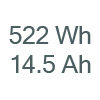 522 Wh | 14.5 Ah