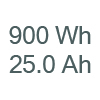 900 Wh | 25.0 Ah