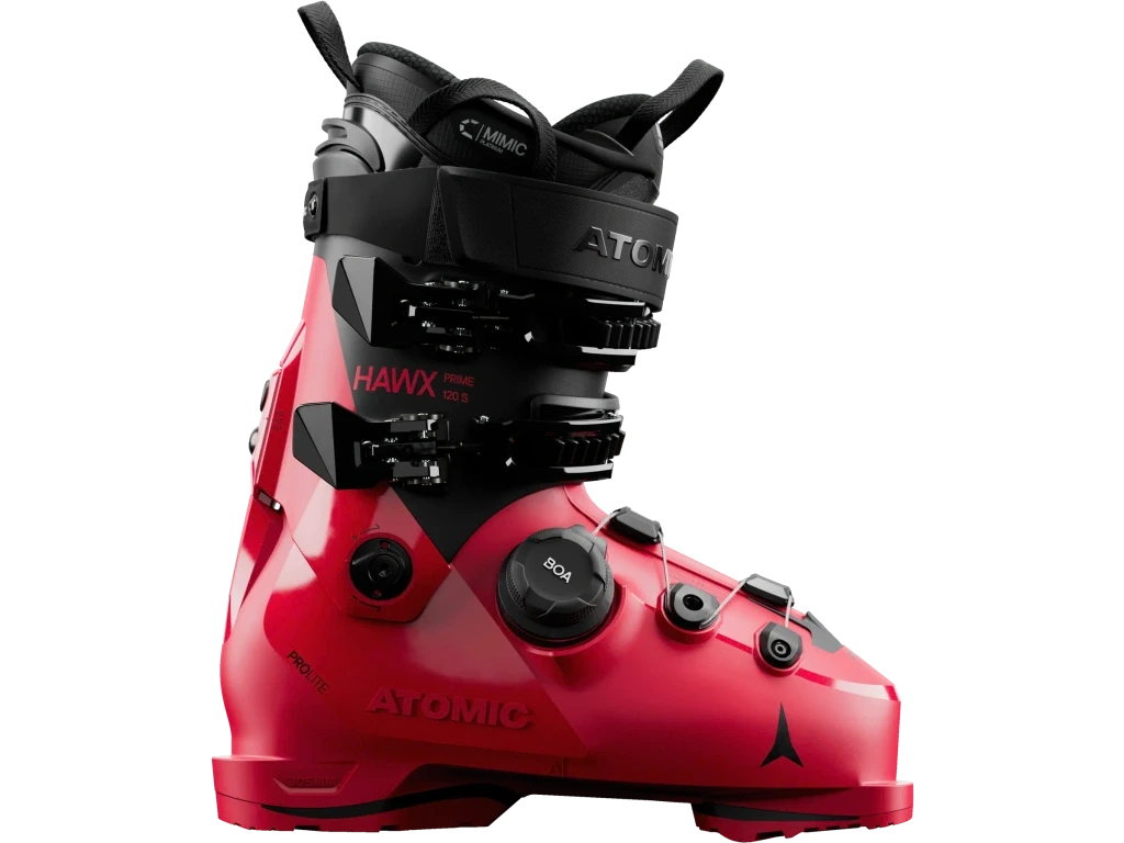Červenočerné lyžařské boty Atomic Hawx Prime 120 S BOA