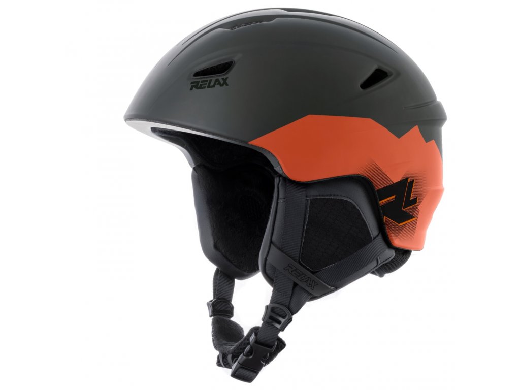Lyžařská helma Relax WILD, černá/oranžová