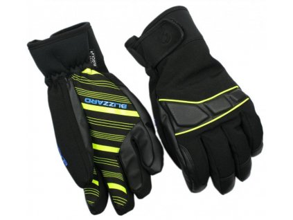 Lyžařské rukavice Blizzard PROFI, černá/žlutá fluo