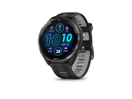 Garmin Forerunner 965 – černá varianta z úhlu